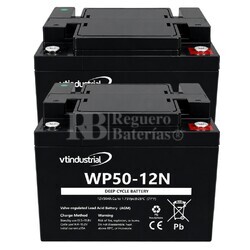 2 Bater�as Scooter WP50-12N | AGM 12 Voltios 50 Amperios VT